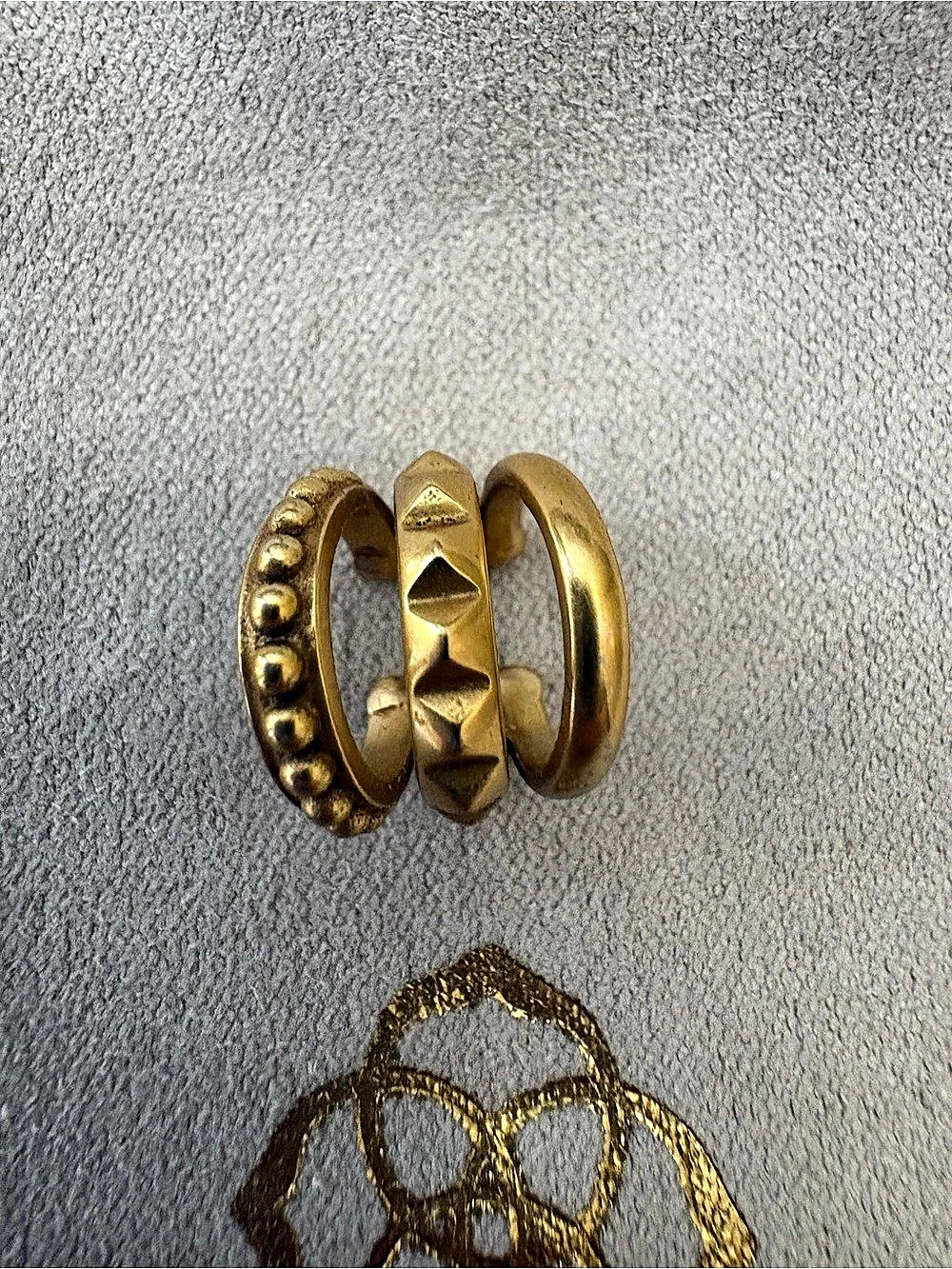 Kendra Scott Shiva Vintage Gold Ear Cuff Yellow Rose Rare Sold Out